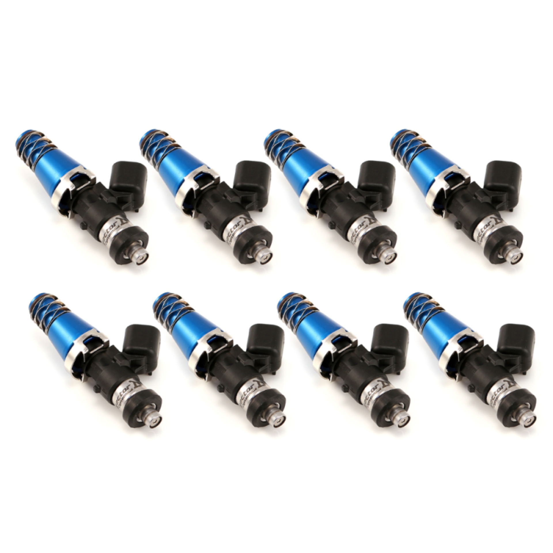 Picture of Injector Dynamics ID1050X Injectors 11mm (Blue) Adaptor Tops Denso Lower Cushions (Set of 8)