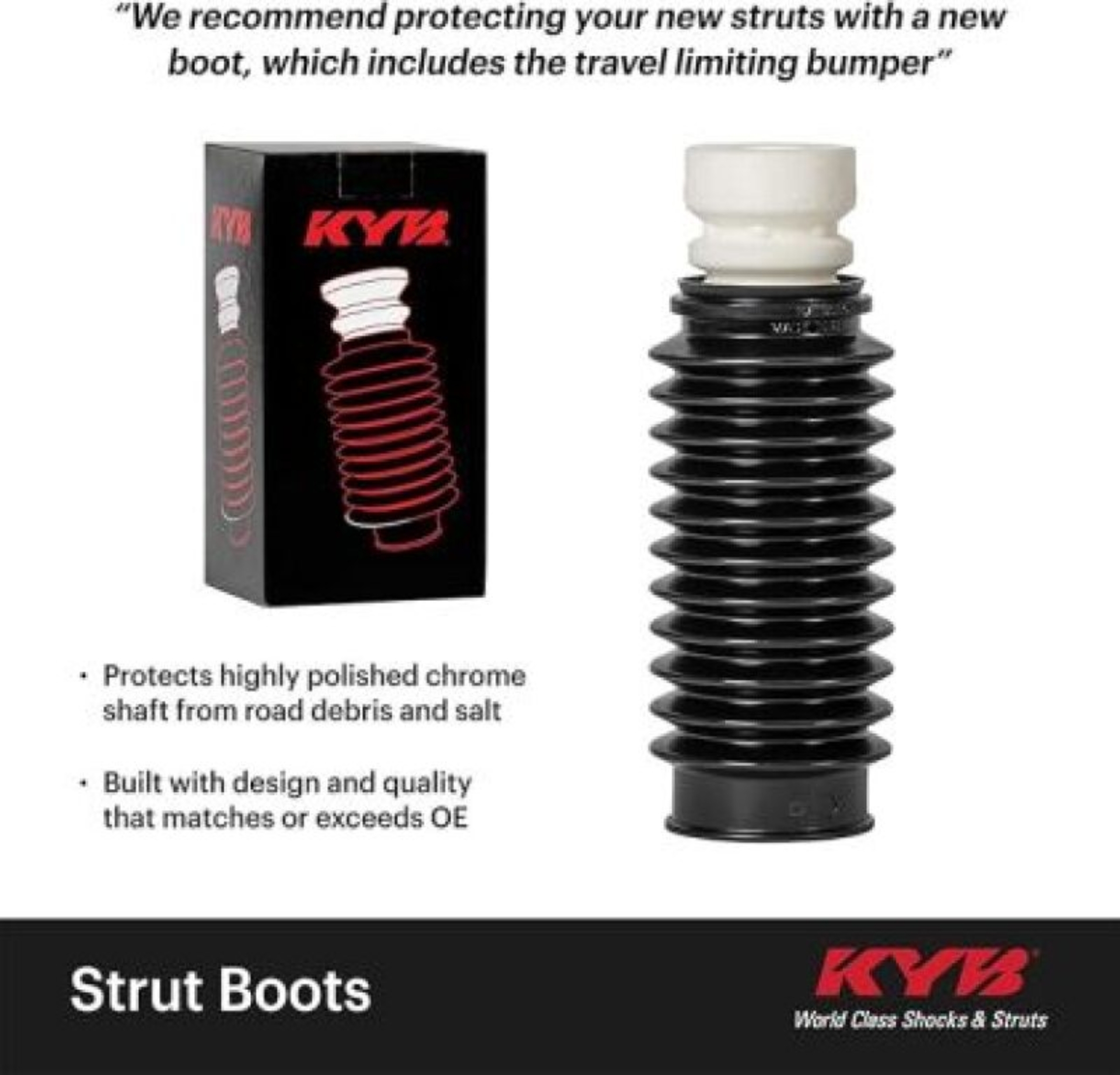 Picture of KYB 15-20 Acura TLX / 13-17 Honda Accord Strut Boot - Rear