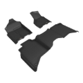Picture of 3D MAXpider 19-24 Dodge RAM 3500 Crew Cab w/ Bucket Seats Kagu 1st and 2nd Row Floormat - Black