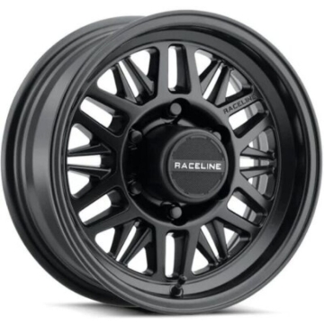 Picture of Raceline 451B Ryno TR Trailer 12x4in / 5X4.5 BP / 0mm Offset / 3.19mm Bore - Satin Black