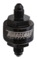 Picture of Turbosmart Billet Turbo Oil Feed Filter w/ 44 Micron Pleated Disc AN-3 Male Inlet - Black