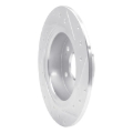 Picture of R1 2016-2025 Honda Accord Sedan Rear Left Drilled & Slotted Silver Brake Rotor