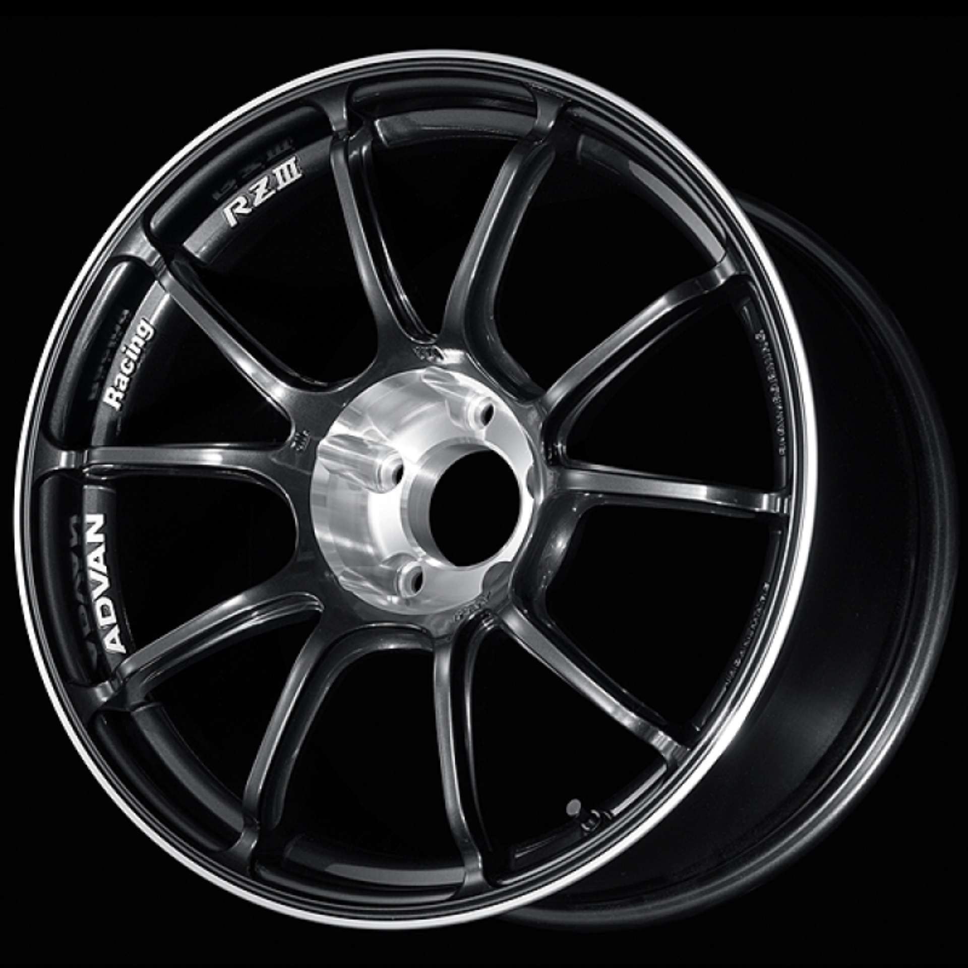 Picture of Advan RZIII 18x8.0 / +44 Offset / 5x114.3 BC / 73mm Bore / Black Gun Metallic & Diamond Cut