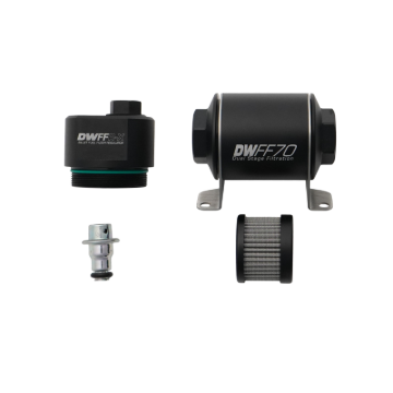 Picture of DeatschWerks DWFFR-X 70mm Billet Fuel Filter Regulator - 10 Micron