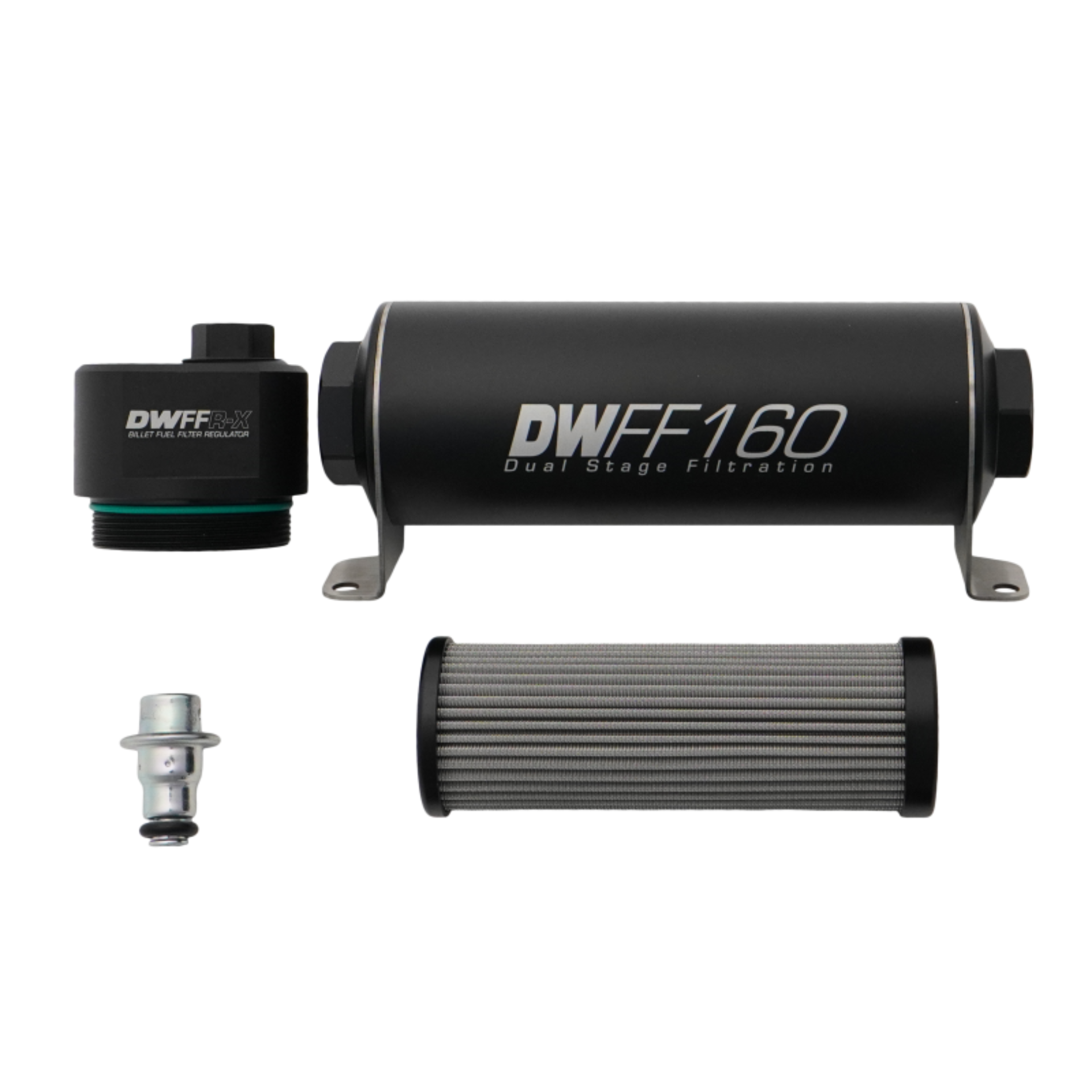 Picture of DeatschWerks DWFFR-X 160mm Billet Fuel Filter Regulator - 10 Micron