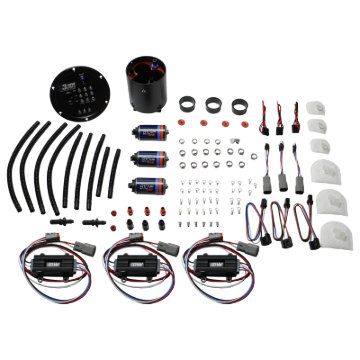 Picture of DeatschWerks 09-24 Nissan GT-R R35 X3 Triple Pump Module w/ Triple DW810 Pumps and Controllers