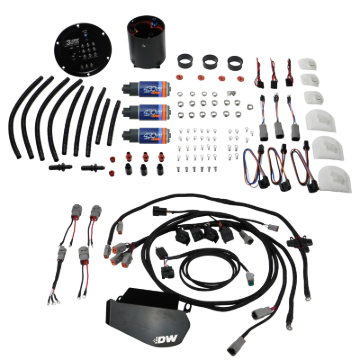 Picture of DeatschWerks 09-24 Nissan GT-R R35 X3 Triple Pump Module w/ DW430C Pumps and Plug and Play Harness