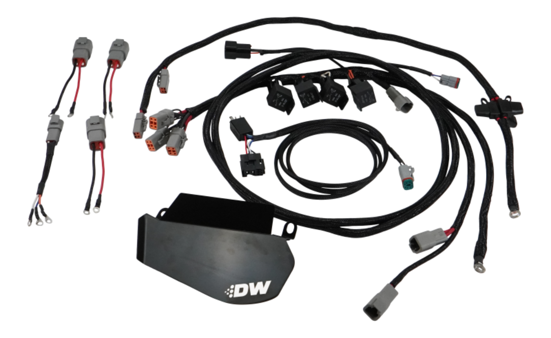 Picture of DeatschWerks 09-24 Nissan GT-R R35 X3 Fuel Pump Module PNP Heavy Duty Hardwire Kit