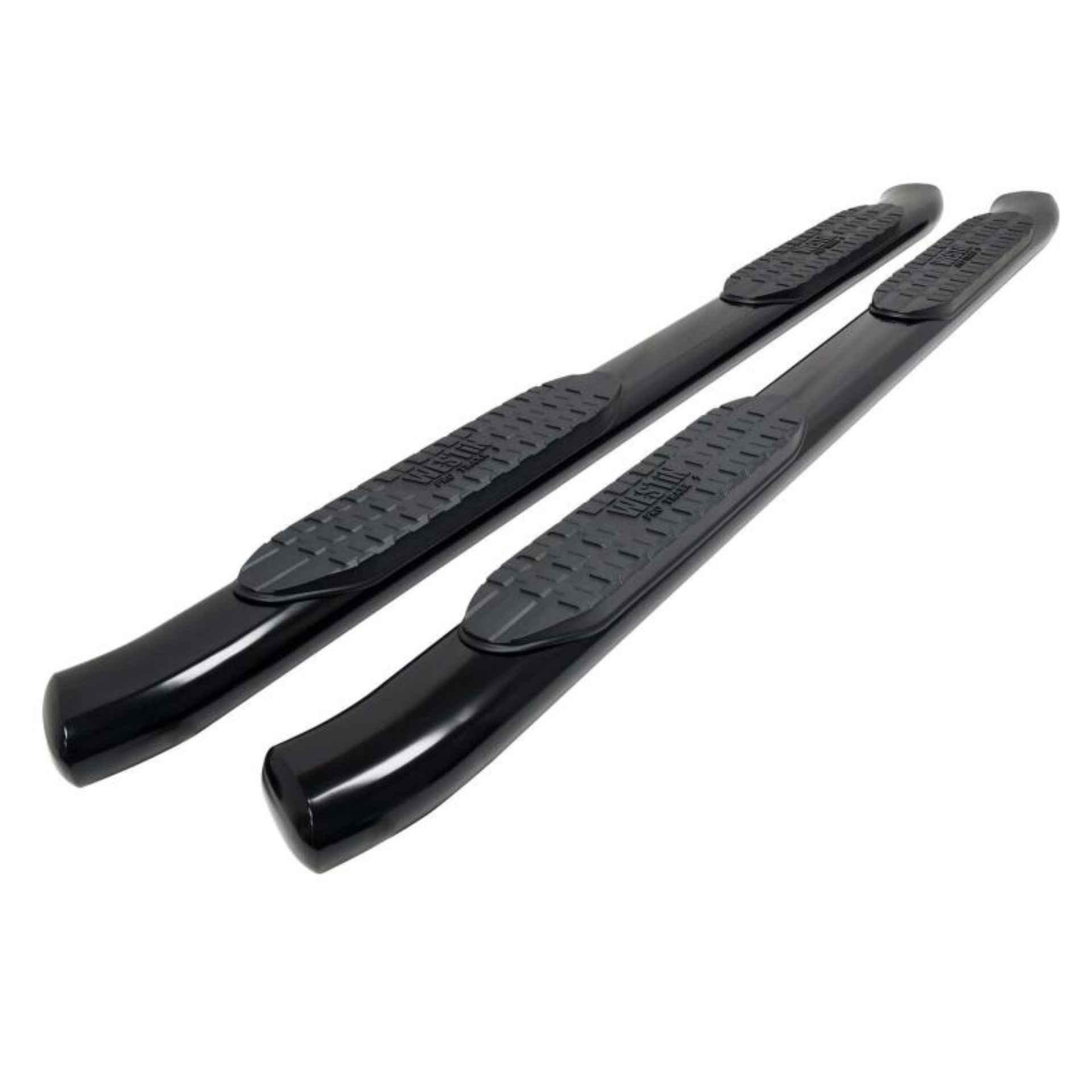 Picture of Westin 24-26 Toyota Tacoma Double Cab PRO TRAXX 5 Oval Nerf Step Bars - Black