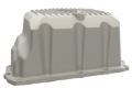 Picture of aFe GM Diesel Trucks 20-25 V8-6.6L L5P POWER Street Series Engine Oil Pan Raw w/ Machined Fins