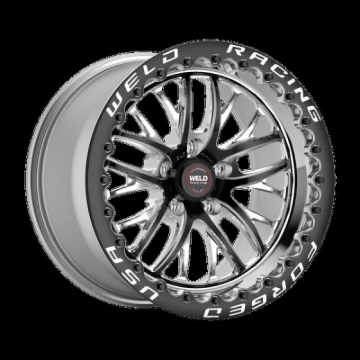 Picture of Weld S82 15x10 / 5x4.75 BP / 7.5 BS / 51 ET Black Wheel (Medium Pad) - Single Beadlock