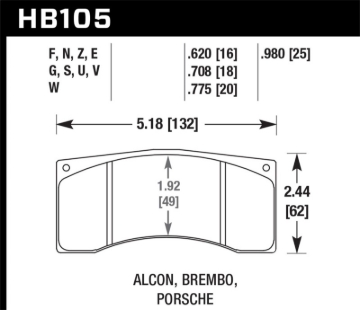 Picture of Hawk Performance 15-20 BMW 4 Series F82/F83 ER-1 Brake Pad Set