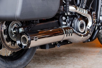 Picture of S&S Cycle 2025 Indian Scout 4.5in Grand National Slip-On Muffler - Chrome
