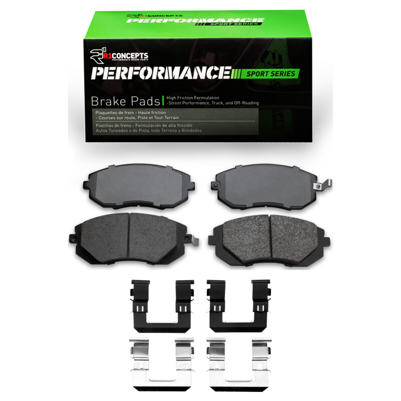 Picture of R1 02-07 Subaru WRX Front R1 Performance Sport Pads & Hardware Kit
