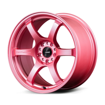 Picture of Gram Lights 57DR 18x8.5 +37 5x114.3 Sakura Pink Wheel (w/ Center Cap & No. 21 BK Air Valve)