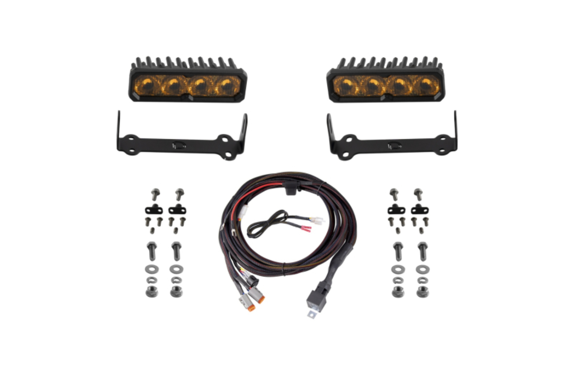 Picture of Diode Dynamics 2014-2024 Toyota 4Runner SS6 Pro LED Kit Yellow Driving 3000K
