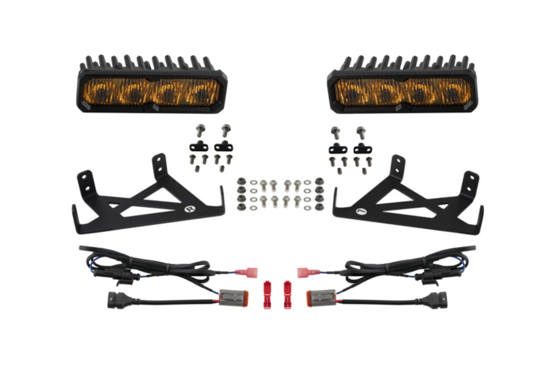 Picture of Diode Dynamics 2020-2022 Ford F-250 Super Duty F250 Fog SS6 Sport LED Kit Yellow 3000K