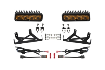 Picture of Diode Dynamics 2020-2022 Ford F-250 Super Duty F250 Fog SS6 Sport LED Kit Yellow 3000K