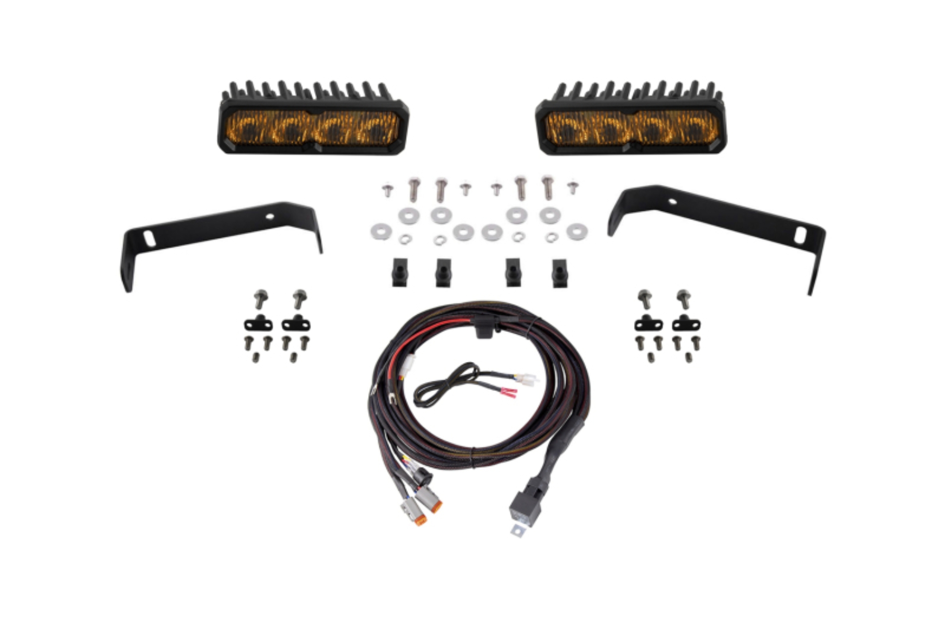 Picture of Diode Dynamics 2019-2021 Ford Ranger SS6 Sport LED Kit Yellow Fog 3000K