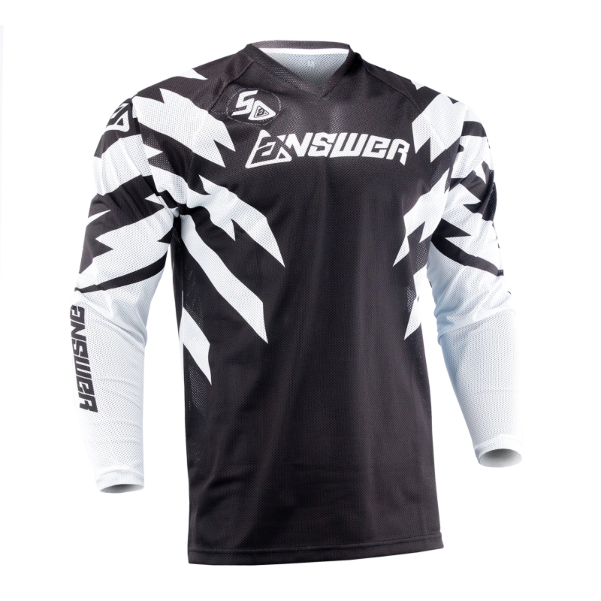 Picture of Answer 26 LE Syncron Rizz Vented Jersey Black/White/Cyan - Large