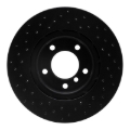 Picture of R1 95-02 BMW M3 Left Front Drilled Black Brake Rotor