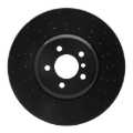Picture of R1 09-17 BMW 550i GT Right Front Drilled Black Brake Rotor