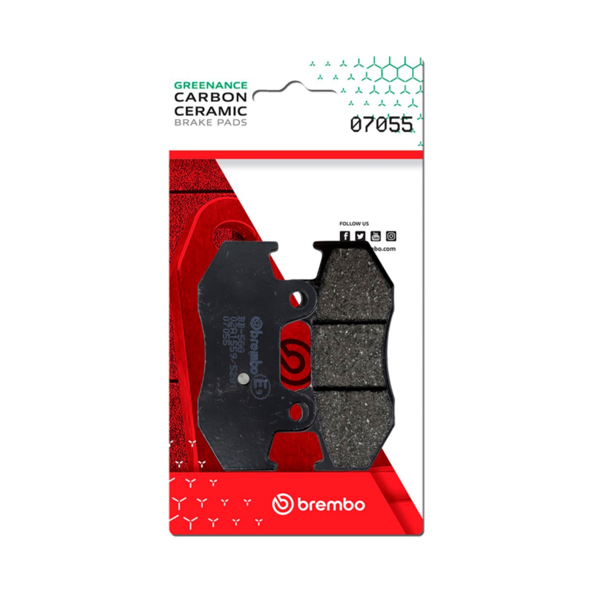 Picture of Brembo 03-09 Suzuki AN400 Burgman/2009 AN400 Burgman ABS Type S Carbon Ceramic Brake Pad - Rear