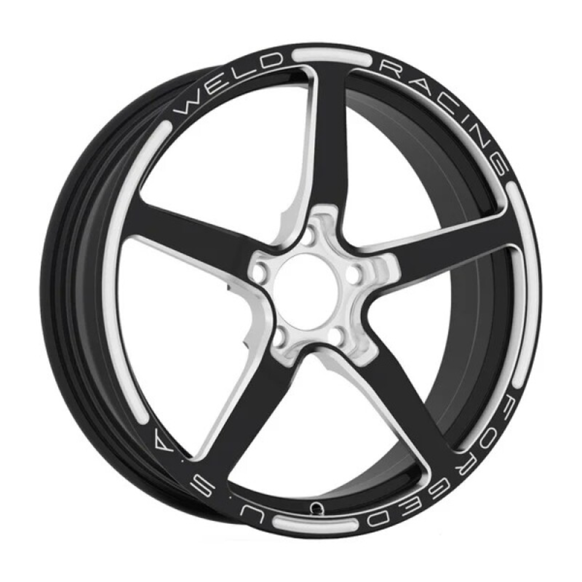 Picture of Weld Alumastar 1-Piece 18x6 / 5x120 BP / 3.2in BS Gloss Black Milled Wheel