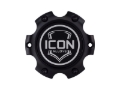 Picture of ICON 6x135 Embossed Center Cap - Satin Black/White
