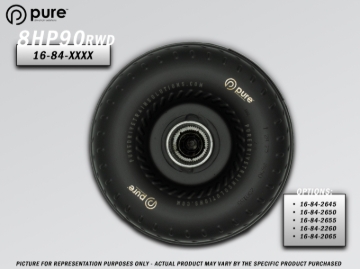 Picture of Pure Drivetrain 8HP90 High Performance Billet Race Torque Converter - 20/65 Stator - RWD