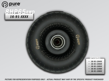 Picture of Pure Drivetrain 8HP65 High Performance Billet Race Torque Converter - 26/50 Stator - AWD