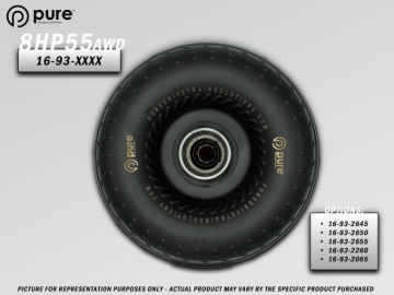 Picture of Pure Drivetrain 8HP55 High Performance Billet Race Torque Converter - 26/55 Stator - AWD