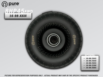 Picture of Pure Drivetrain 8HP45 High Performance Billet Race Torque Converter - 20/65 Stator - AWD