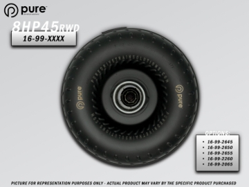 Picture of Pure Drivetrain 8HP45 High Performance Billet Race Torque Converter - 26/50 Stator - RWD