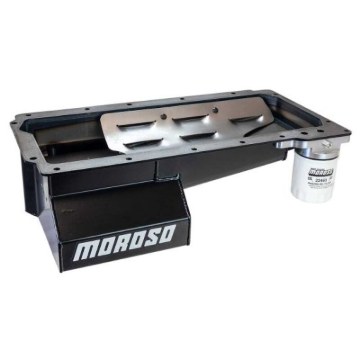 Picture of Moroso GM LS/Dart LS Next Skirted Ultra 4 Truck Wet Front Sump 7qt 6in Deep Steel Oil Pan