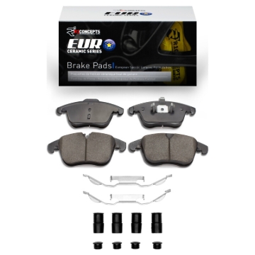 Picture of R1 06-18 Jaguar XK Front Euro Ceramic Brake Pads & Hardware Kit