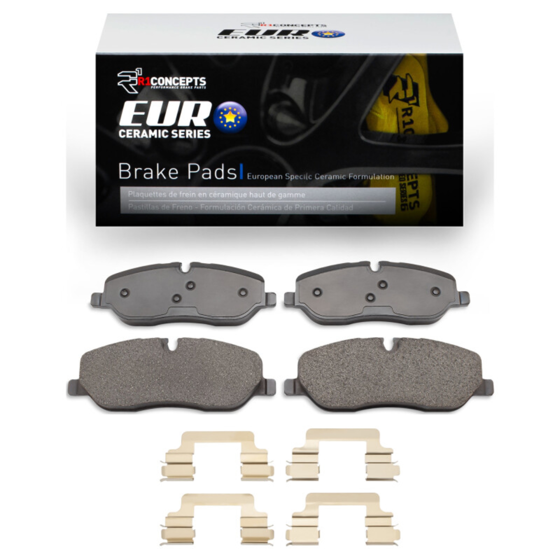 Picture of R1 05-09 Land Rover Range Rover Front Euro Ceramic Brake Pads & Hardware Kit