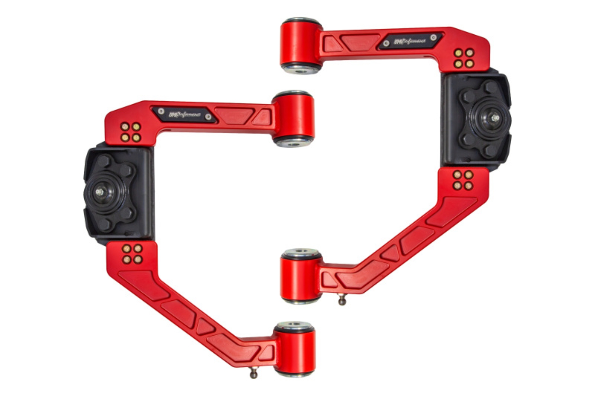 Picture of UMI Performance 15-25 Ford F-150 Adjustable Upper A-Arm Kit - Red
