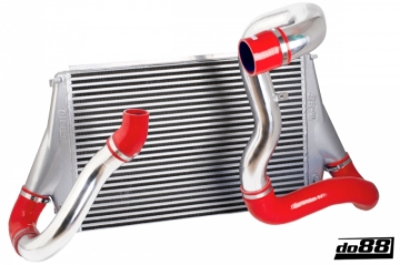 Picture of do88 06-11 SAAB 9-3 2.8T V6 Aero/Turbo X (B285) BigPack Intercooler Kit w/Red Hoses