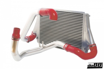 Picture of do88 03-11 SAAB 9-3 1.8T/2.0T (B207) BigPack Intercooler Kit w/Red Hoses