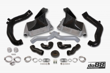 Picture of do88 10-12 Porsche 911 Turbo/Turbo S (997.2) BigPack Intercooler Kit w/Silver Pipe + Inlets