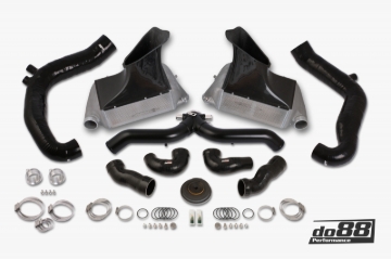 Picture of do88 10-12 Porsche 911 Turbo/Turbo S (997.2) BigPack Intercooler Kit w/Black Pipe + Inlets