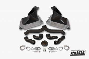 Picture of do88 07-09 Porsche 911 Turbo/GT2 (997.1) BigPack Intercooler Kit w/Black Pipe