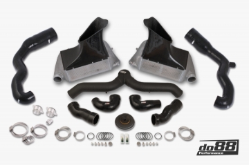 Picture of do88 07-09 Porsche 911 Turbo/GT2 (997.1) BigPack Intercooler Kit w/Black Pipe + Inlets