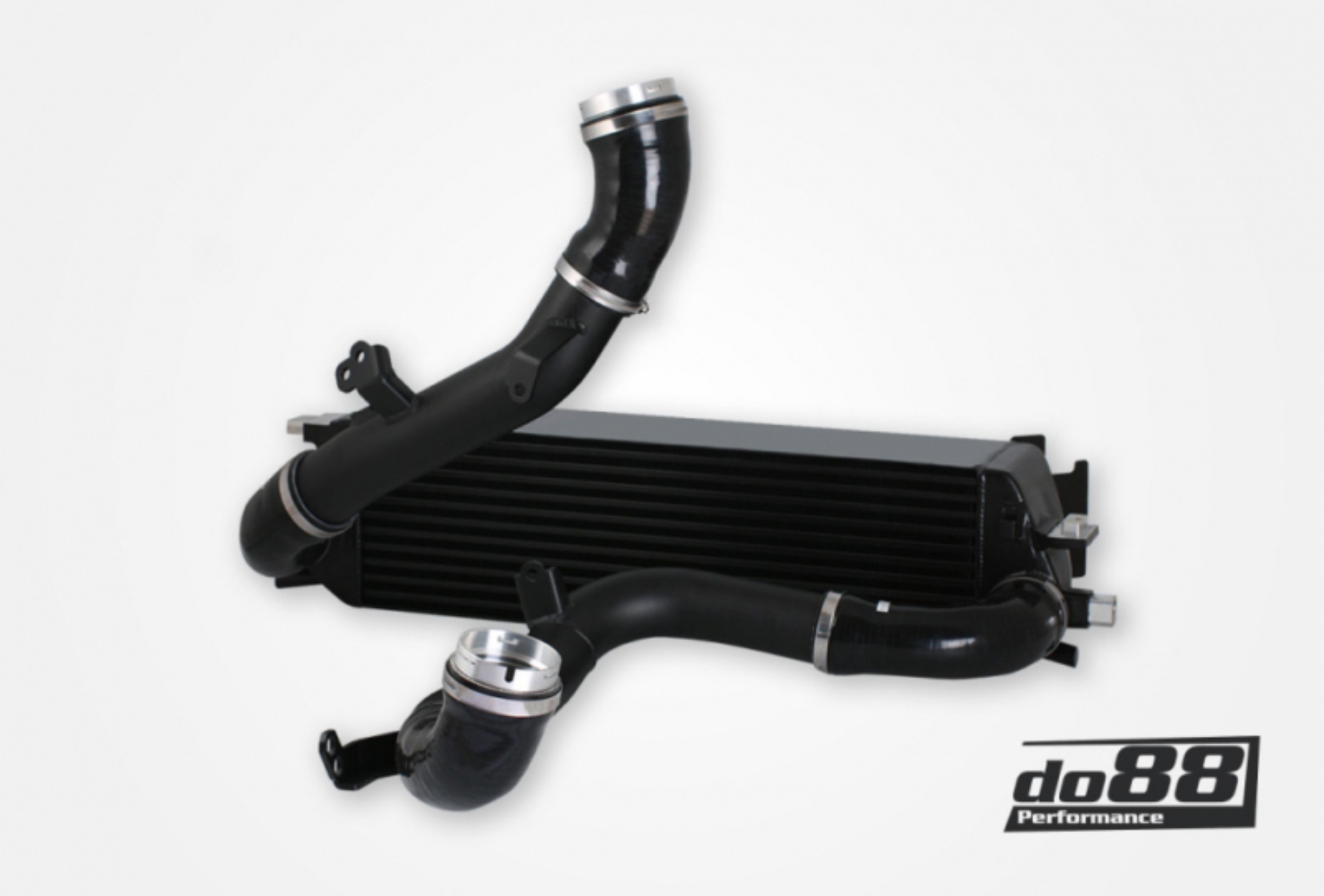 Picture of do88 Volvo S60/V60/XC60/V90/S90/XC90 (SPA) Diesel BigPack Intercooler Kit w/Black Hoses