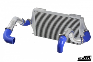 Picture of do88 92-98 Volvo 740/940 Turbo (76mm Throttle) BigPack Intercooler Kit w/Blue Hoses