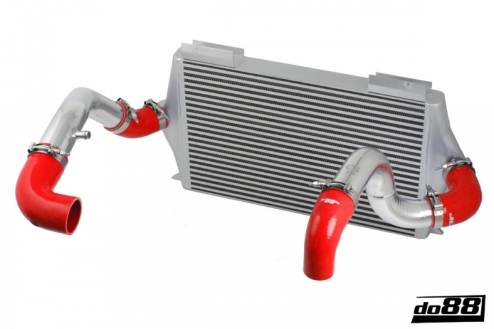 Picture of do88 92-98 Volvo 740/940 Turbo (76mm Throttle) BigPack Intercooler Kit w/Red Hoses