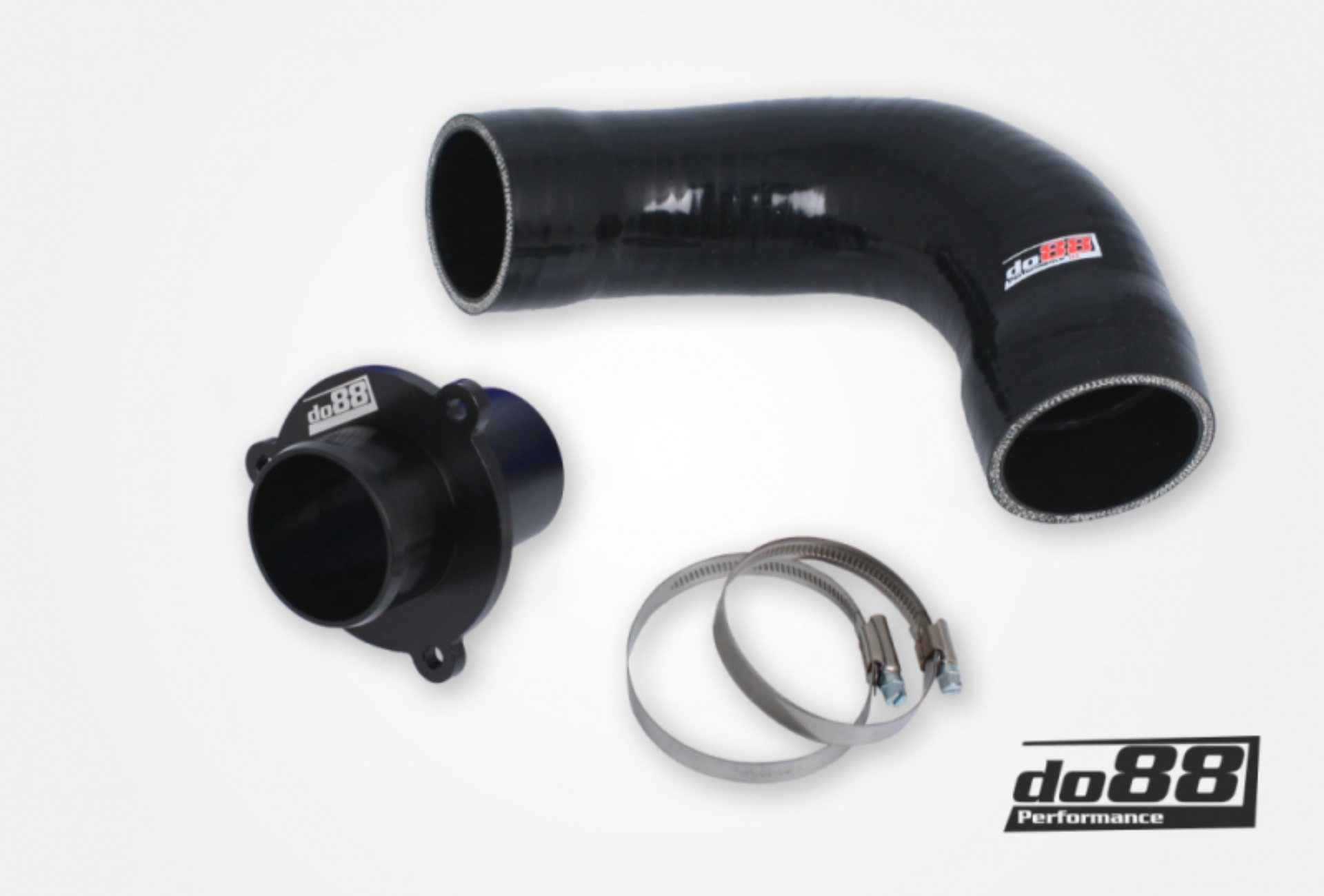 Picture of do88 VAG 1.8 2.0 TSI (MQB) Turbo Muffler Delete do88 TR-340 Black Hoses