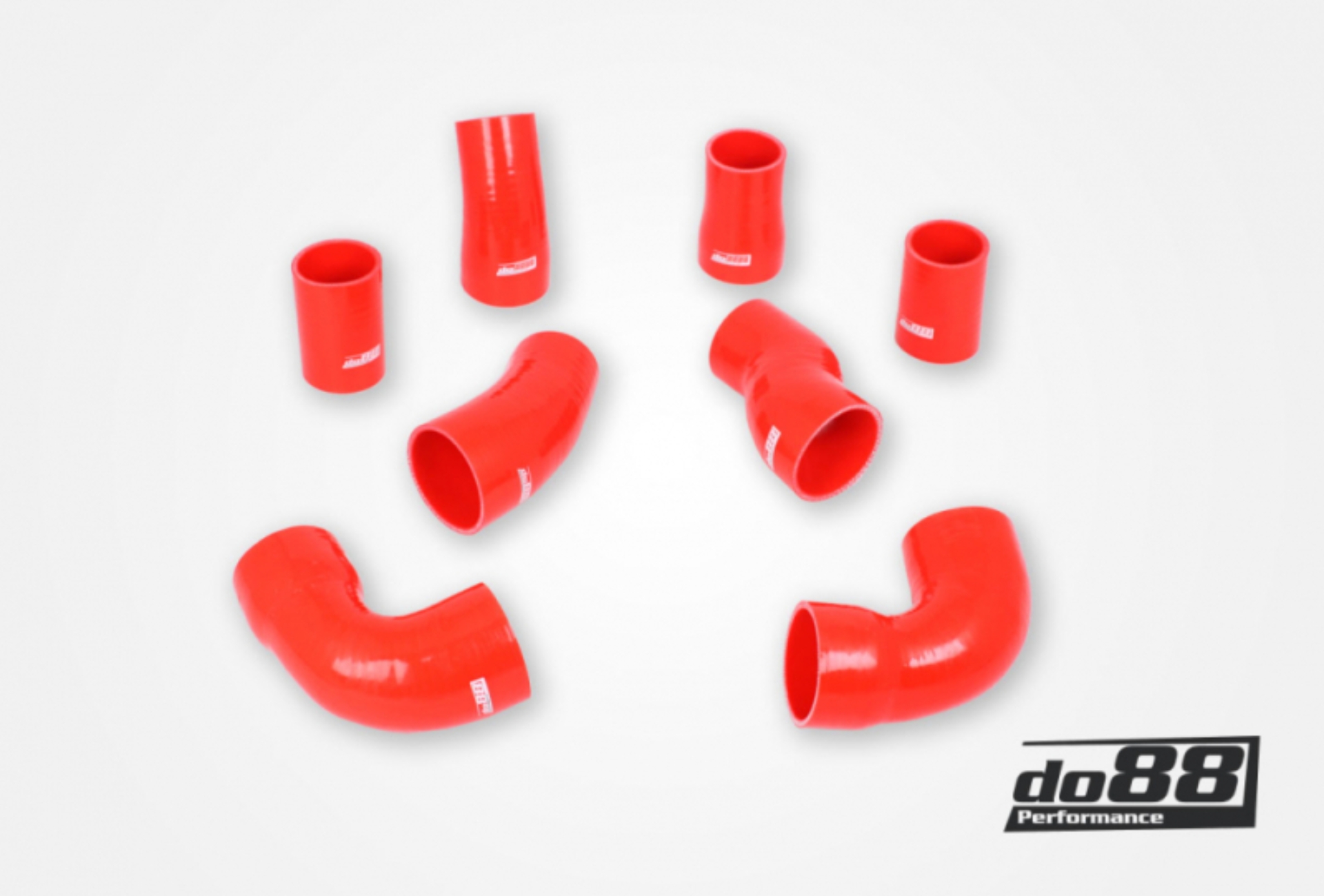 Picture of do88 02-04 Audi RS6 4.2L BiTurbo (C5) Pressure Hoses - Red