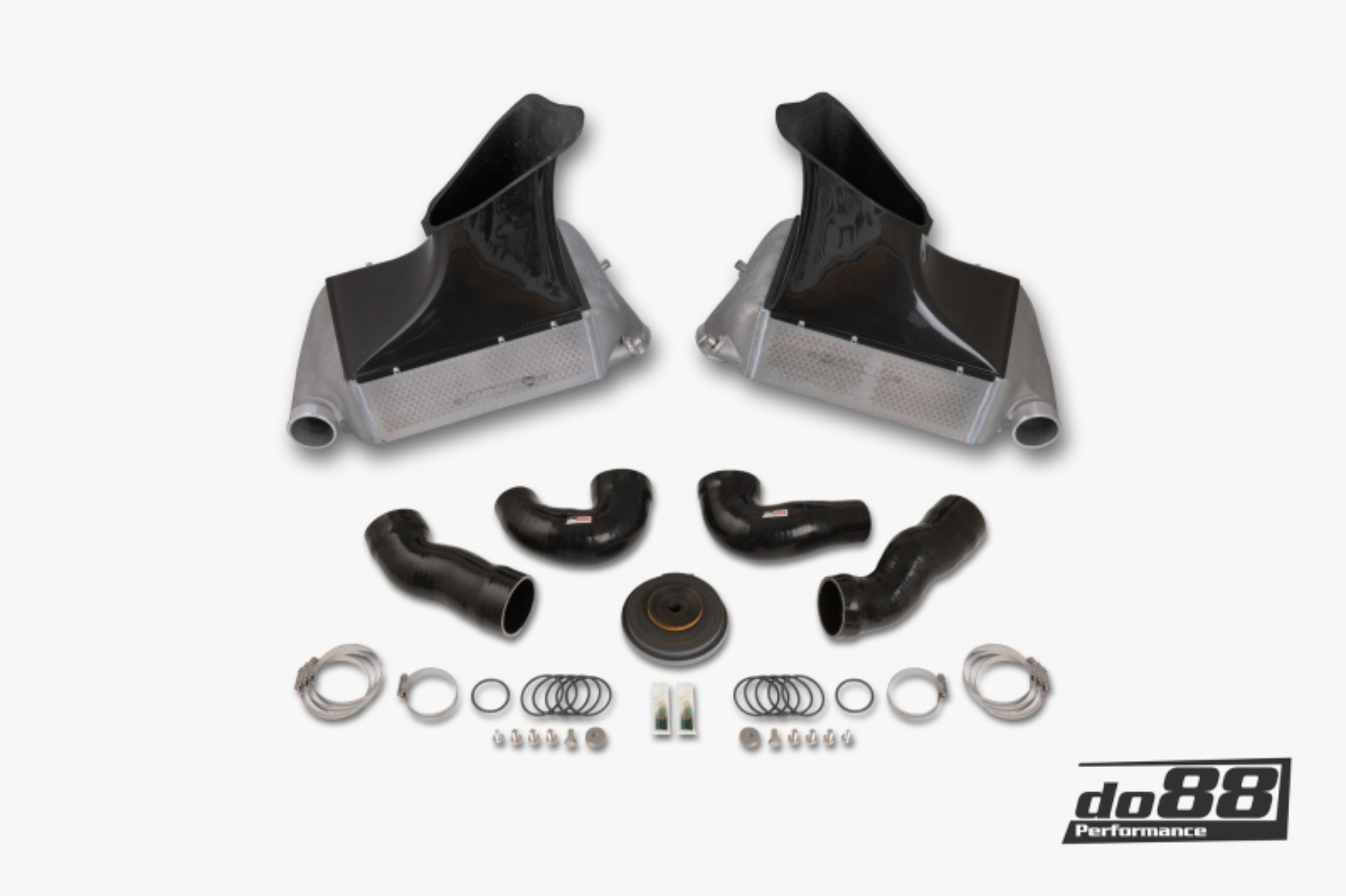 Picture of do88 07-09 Porsche 911 Turbo/GT2 (997.1) MERA Intercooler Kit for OEM Y-Pipe